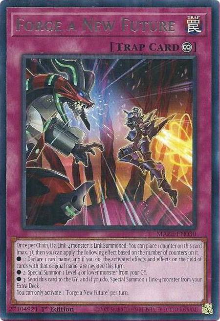 Forge a New Future - Maze of Memories YuGiOh trading card
