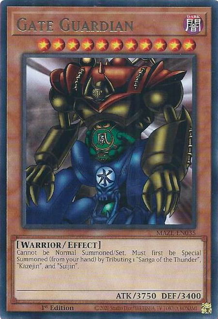 Gate Guardian - Maze of Memories YuGiOh trading card