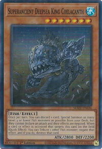 Superancient Deepsea King Coelacanth - Maze of Memories (MAZE) #MAZE-EN036 - Super Rare YuGiOh Trading Card