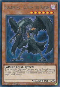 Blackwing - Elphin the Raven - Maze of Memories (MAZE) #MAZE-EN038 - Rare YuGiOh Trading Card