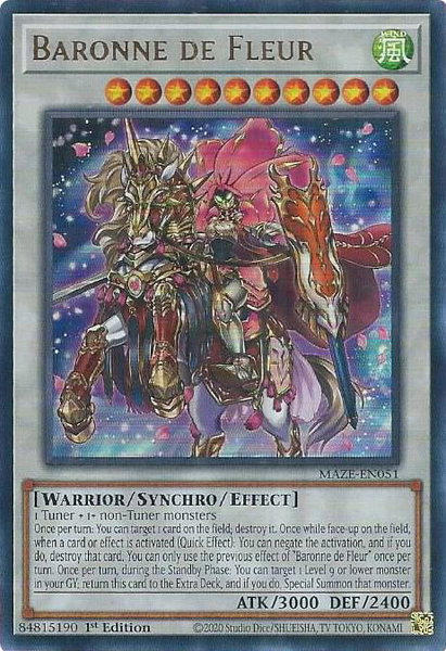 Baronne de Fleur - Maze of Memories YuGiOh trading card