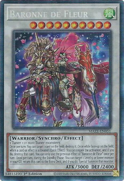 Baronne de Fleur (CR) - Maze of Memories YuGiOh trading card