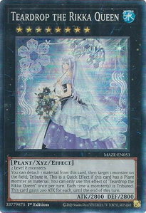 Teardrop the Rikka Queen (CR) - Maze of Memories (MAZE) #MAZE-EN053 - Collector's Rare YuGiOh Trading Card