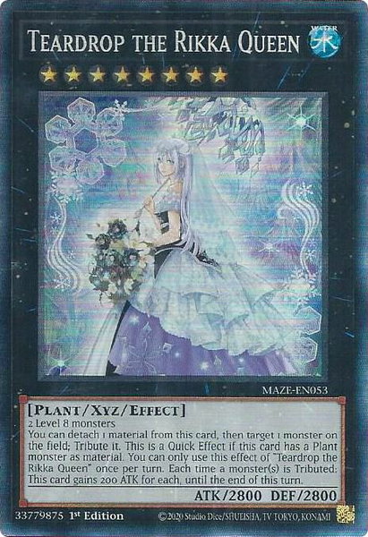 Teardrop the Rikka Queen (CR) - Maze of Memories YuGiOh trading card