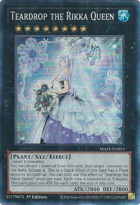 Teardrop the Rikka Queen (CR) - Maze of Memories YuGiOh trading card