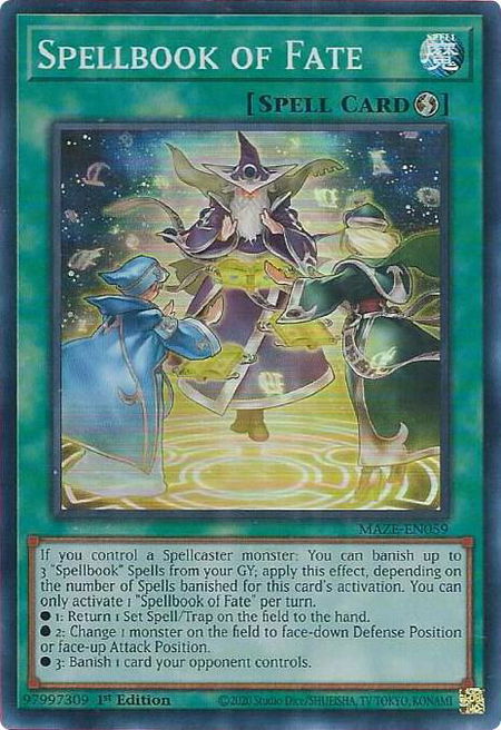 Spellbook of Fate - Maze of Memories YuGiOh trading card