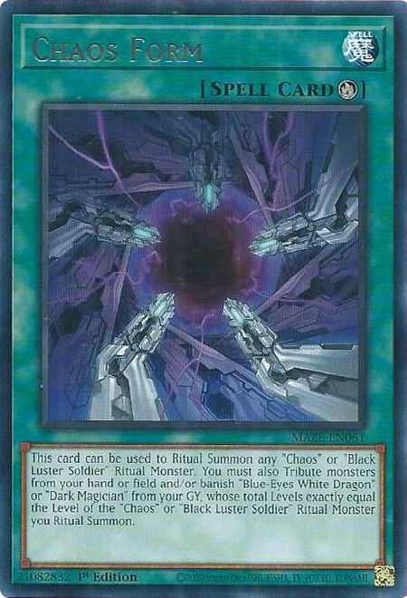 Chaos Form - Maze of Memories YuGiOh trading card