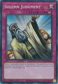 Solemn Judgment - Maze of Memories (MAZE) #MAZE-EN063 - Super Rare YuGiOh Trading Card