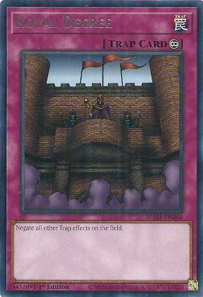Royal Decree - Maze of Memories YuGiOh trading card