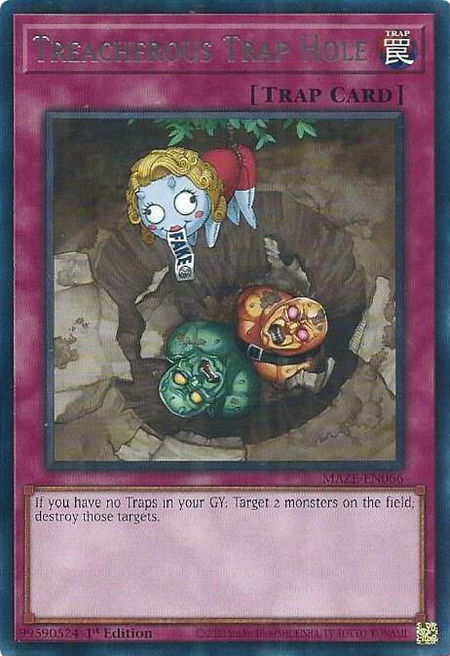 Treacherous Trap Hole - Maze of Memories YuGiOh trading card