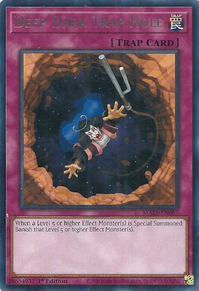 Deep Dark Trap Hole - Maze of Memories YuGiOh trading card