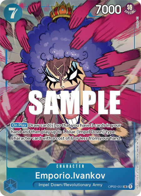 Emporio.Ivankov (051) (Alternate Art) - Paramount War One Piece trading card