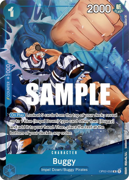 Buggy (Alternate Art) - Paramount War One Piece trading card