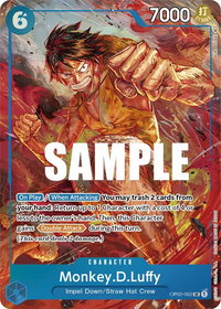 Monkey.D.Luffy (062) (Alternate Art) - Paramount War (OP02) #OP02-062 - Super Rare One Piece Trading Card
