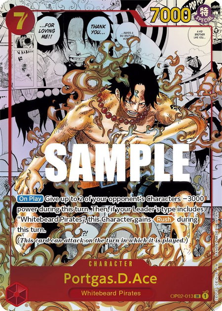 Portgas.D.Ace (Parallel) (Manga) (Alternate Art) - Paramount War One Piece trading card