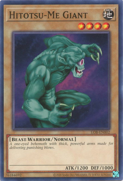 Hitotsu-Me Giant trading card from Legend of Blue Eyes White Dragon (25th Anniversary Edition) Hitotsu-Me Giant - Legend of Blue Eyes White Dragon (25th Anniversary Edition) YuGiOh trading card