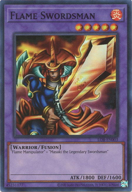 Flame Swordsman - Legend of Blue Eyes White Dragon (25th Anniversary Edition) YuGiOh trading card