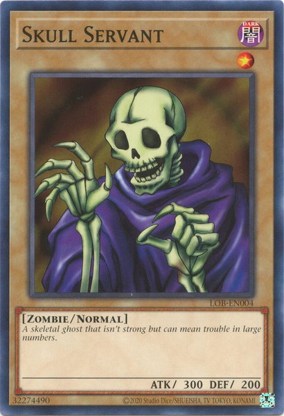 Skull Servant trading card from Legend of Blue Eyes White Dragon (25th Anniversary Edition) Skull Servant - Legend of Blue Eyes White Dragon (25th Anniversary Edition) YuGiOh trading card
