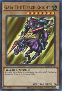 Gaia The Fierce Knight - Legend of Blue Eyes White Dragon (25th Anniversary Edition) (LOB-EN) #LOB-EN006 - Ultra Rare YuGiOh Trading Card
