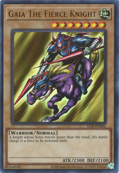 Gaia The Fierce Knight - Legend of Blue Eyes White Dragon (25th Anniversary Edition) YuGiOh trading card