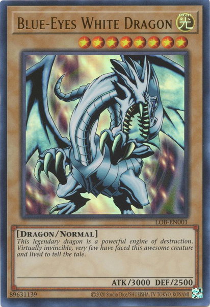 Blue-Eyes White Dragon trading card from Legend of Blue Eyes White Dragon (25th Anniversary Edition) Blue-Eyes White Dragon - Legend of Blue Eyes White Dragon (25th Anniversary Edition) YuGiOh trading card