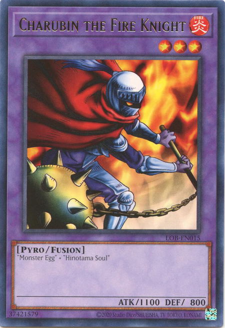 Charubin the Fire Knight - Legend of Blue Eyes White Dragon (25th Anniversary Edition) YuGiOh trading card