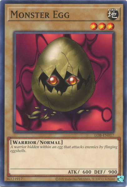 Monster Egg trading card from Legend of Blue Eyes White Dragon (25th Anniversary Edition) Monster Egg - Legend of Blue Eyes White Dragon (25th Anniversary Edition) YuGiOh trading card
