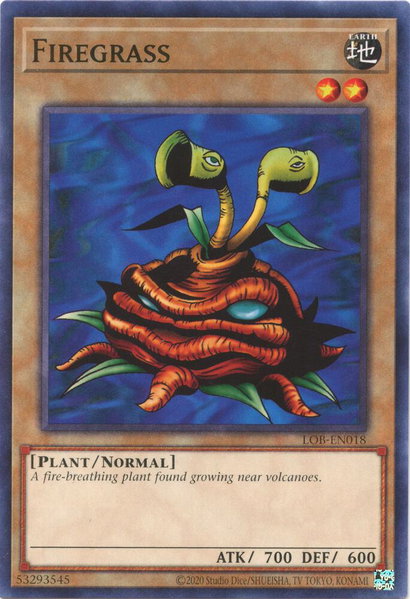 Firegrass trading card from Legend of Blue Eyes White Dragon (25th Anniversary Edition) Firegrass - Legend of Blue Eyes White Dragon (25th Anniversary Edition) YuGiOh trading card
