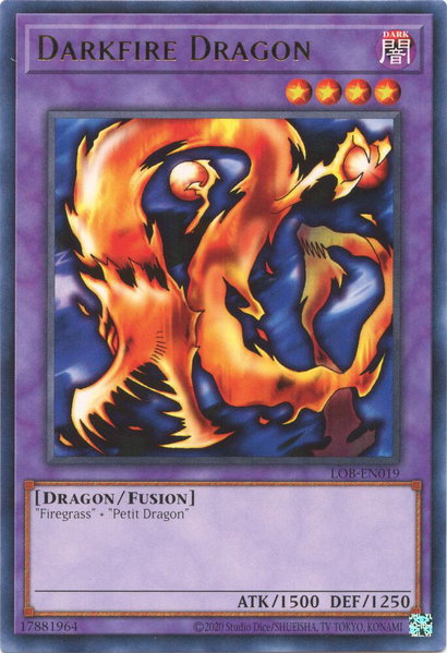 Darkfire Dragon trading card from Legend of Blue Eyes White Dragon (25th Anniversary Edition) Darkfire Dragon - Legend of Blue Eyes White Dragon (25th Anniversary Edition) YuGiOh trading card