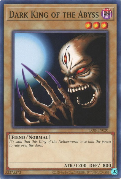 Dark King of the Abyss - Legend of Blue Eyes White Dragon (25th Anniversary Edition) YuGiOh trading card