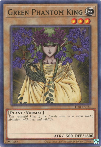 Green Phantom King trading card from Legend of Blue Eyes White Dragon (25th Anniversary Edition) Green Phantom King - Legend of Blue Eyes White Dragon (25th Anniversary Edition) YuGiOh trading card