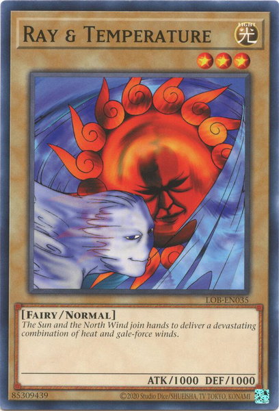 Ray & Temperature trading card from Legend of Blue Eyes White Dragon (25th Anniversary Edition) Ray & Temperature - Legend of Blue Eyes White Dragon (25th Anniversary Edition) YuGiOh trading card