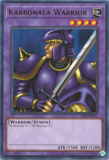 Karbonala Warrior - Legend of Blue Eyes White Dragon (25th Anniversary Edition) YuGiOh trading card