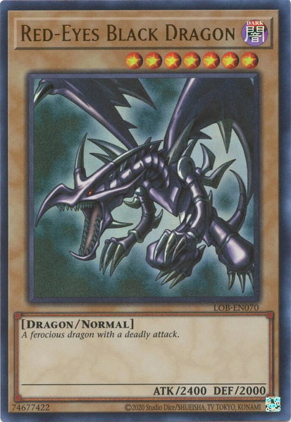 Red-Eyes Black Dragon trading card from Legend of Blue Eyes White Dragon (25th Anniversary Edition) Red-Eyes Black Dragon - Legend of Blue Eyes White Dragon (25th Anniversary Edition) YuGiOh trading card