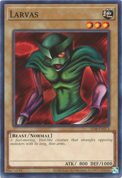 Larvas trading card from Legend of Blue Eyes White Dragon (25th Anniversary Edition) Larvas - Legend of Blue Eyes White Dragon (25th Anniversary Edition) YuGiOh trading card