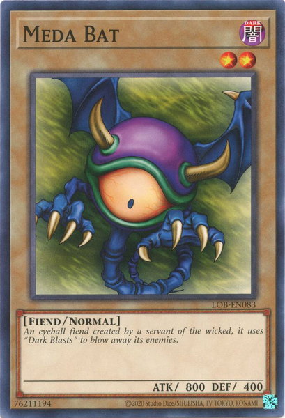 Meda Bat trading card from Legend of Blue Eyes White Dragon (25th Anniversary Edition) Meda Bat - Legend of Blue Eyes White Dragon (25th Anniversary Edition) YuGiOh trading card