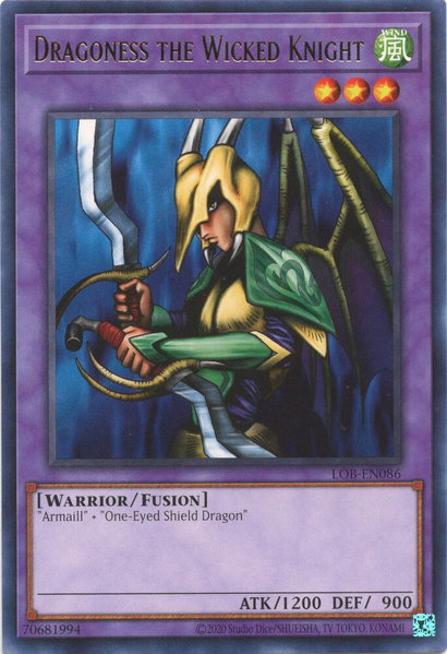 Dragoness the Wicked Knight - Legend of Blue Eyes White Dragon (25th Anniversary Edition) YuGiOh trading card