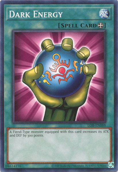 Dark Energy trading card from Legend of Blue Eyes White Dragon (25th Anniversary Edition) Dark Energy - Legend of Blue Eyes White Dragon (25th Anniversary Edition) YuGiOh trading card