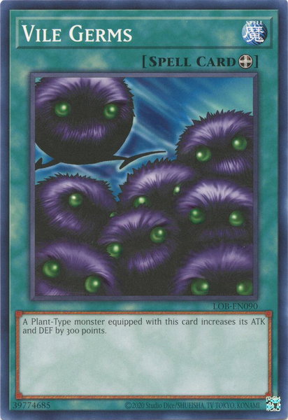 Vile Germs trading card from Legend of Blue Eyes White Dragon (25th Anniversary Edition) Vile Germs - Legend of Blue Eyes White Dragon (25th Anniversary Edition) YuGiOh trading card