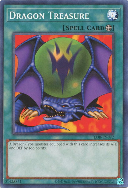 Dragon Treasure trading card from Legend of Blue Eyes White Dragon (25th Anniversary Edition) Dragon Treasure - Legend of Blue Eyes White Dragon (25th Anniversary Edition) YuGiOh trading card