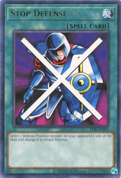 Stop Defense trading card from Legend of Blue Eyes White Dragon (25th Anniversary Edition) Stop Defense - Legend of Blue Eyes White Dragon (25th Anniversary Edition) YuGiOh trading card
