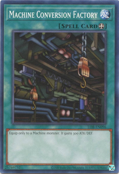 Machine Conversion Factory trading card from Legend of Blue Eyes White Dragon (25th Anniversary Edition) Machine Conversion Factory - Legend of Blue Eyes White Dragon (25th Anniversary Edition) YuGiOh trading card
