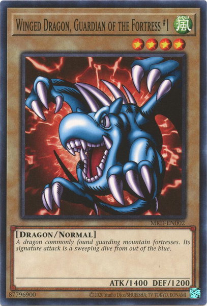 Winged Dragon, Guardian of the Fortress #1 trading card from Metal Raiders (25th Anniversary Edition) Winged Dragon, Guardian of the Fortress #1 - Metal Raiders (25th Anniversary Edition) YuGiOh trading card