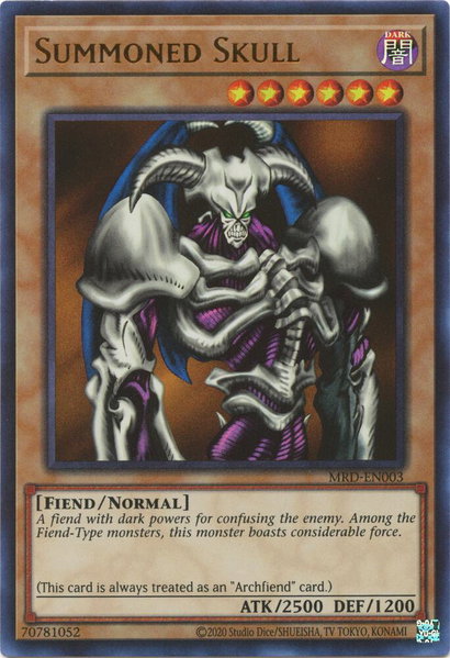 Summoned Skull trading card from Metal Raiders (25th Anniversary Edition) Summoned Skull - Metal Raiders (25th Anniversary Edition) YuGiOh trading card