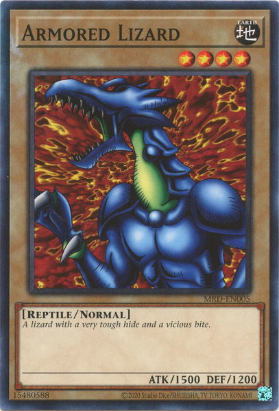 Armored Lizard trading card from Metal Raiders (25th Anniversary Edition) Armored Lizard - Metal Raiders (25th Anniversary Edition) YuGiOh trading card