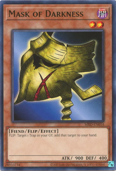 Mask of Darkness trading card from Metal Raiders (25th Anniversary Edition) Mask of Darkness - Metal Raiders (25th Anniversary Edition) YuGiOh trading card