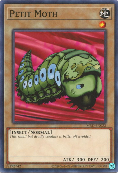 Petit Moth trading card from Metal Raiders (25th Anniversary Edition) Petit Moth - Metal Raiders (25th Anniversary Edition) YuGiOh trading card