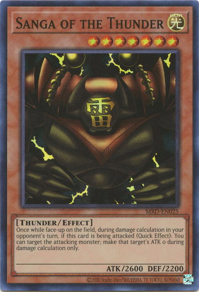 Sanga of the Thunder trading card from Metal Raiders (25th Anniversary Edition) Sanga of the Thunder - Metal Raiders (25th Anniversary Edition) YuGiOh trading card