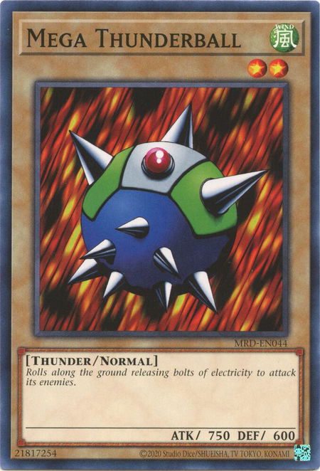 Mega Thunderball trading card from Metal Raiders (25th Anniversary Edition) Mega Thunderball - Metal Raiders (25th Anniversary Edition) YuGiOh trading card