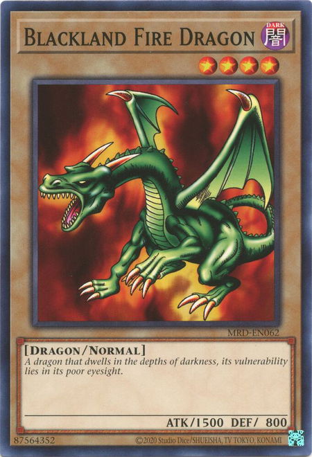 Blackland Fire Dragon trading card from Metal Raiders (25th Anniversary Edition) Blackland Fire Dragon - Metal Raiders (25th Anniversary Edition) YuGiOh trading card